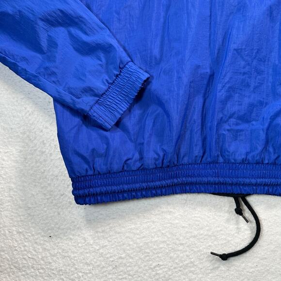 Speedo 90's Vintage Windbreaker Blue Black Size Large 1/4 Zip Up Light Jacket - Picture 12 of 12